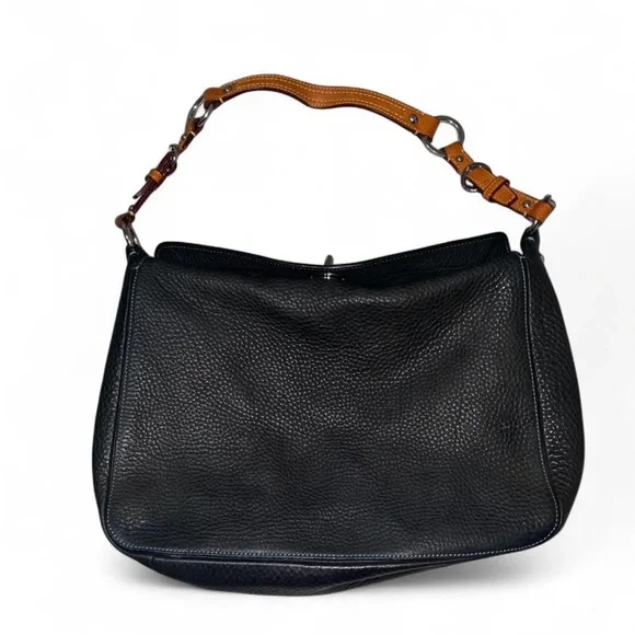 2005 Vintage Coach Chelsea 8A39 black pebbled leather shoulder bag - Picture 3 of 8